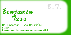 benjamin tuss business card